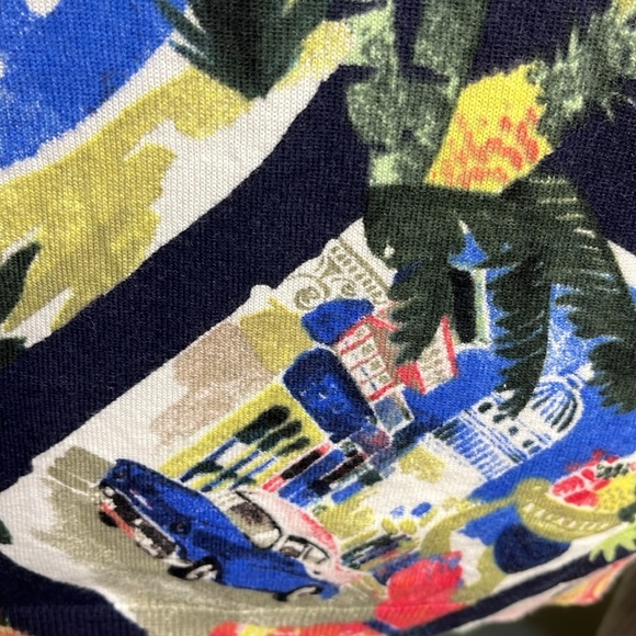 Talbots Petites Lightweight button down tropical colorful sweater Cardigan - Picture 9 of 14